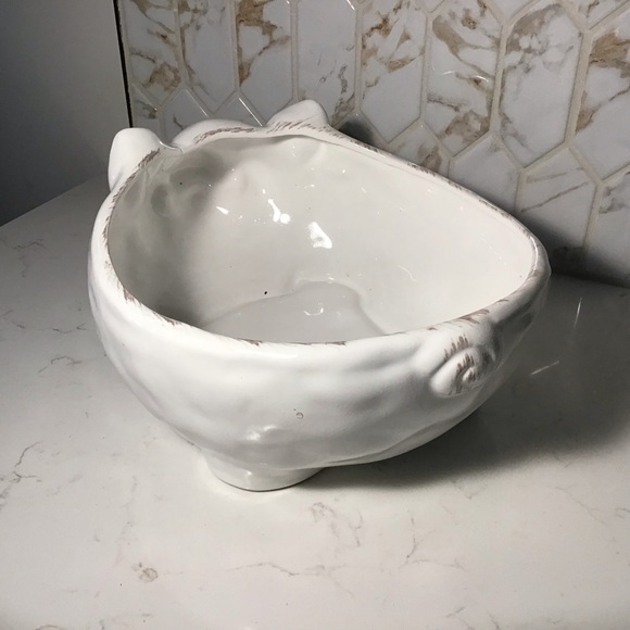 Charming White Pig-Shaped Ceramic Bowl – Homestead Living - Picture 5 of 5
